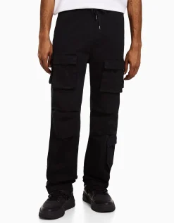 HOMME BERSHKA Pantalons*Pantalon jogger cargo coton