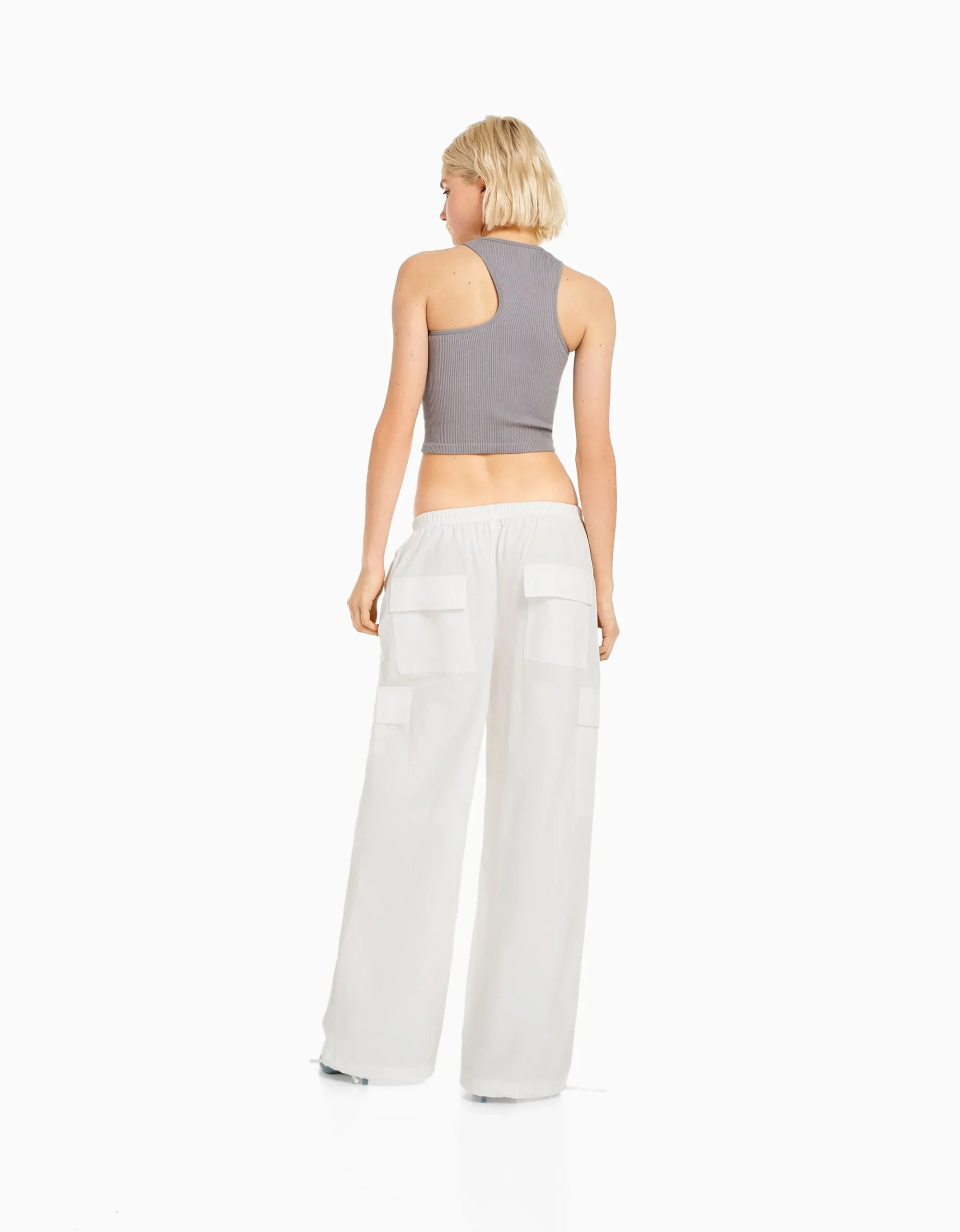 FEMME BERSHKA Vêtements*Pantalon jogger cargo parachute