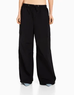 FEMME BERSHKA BSK Teen*Pantalon jogger cargo parachute