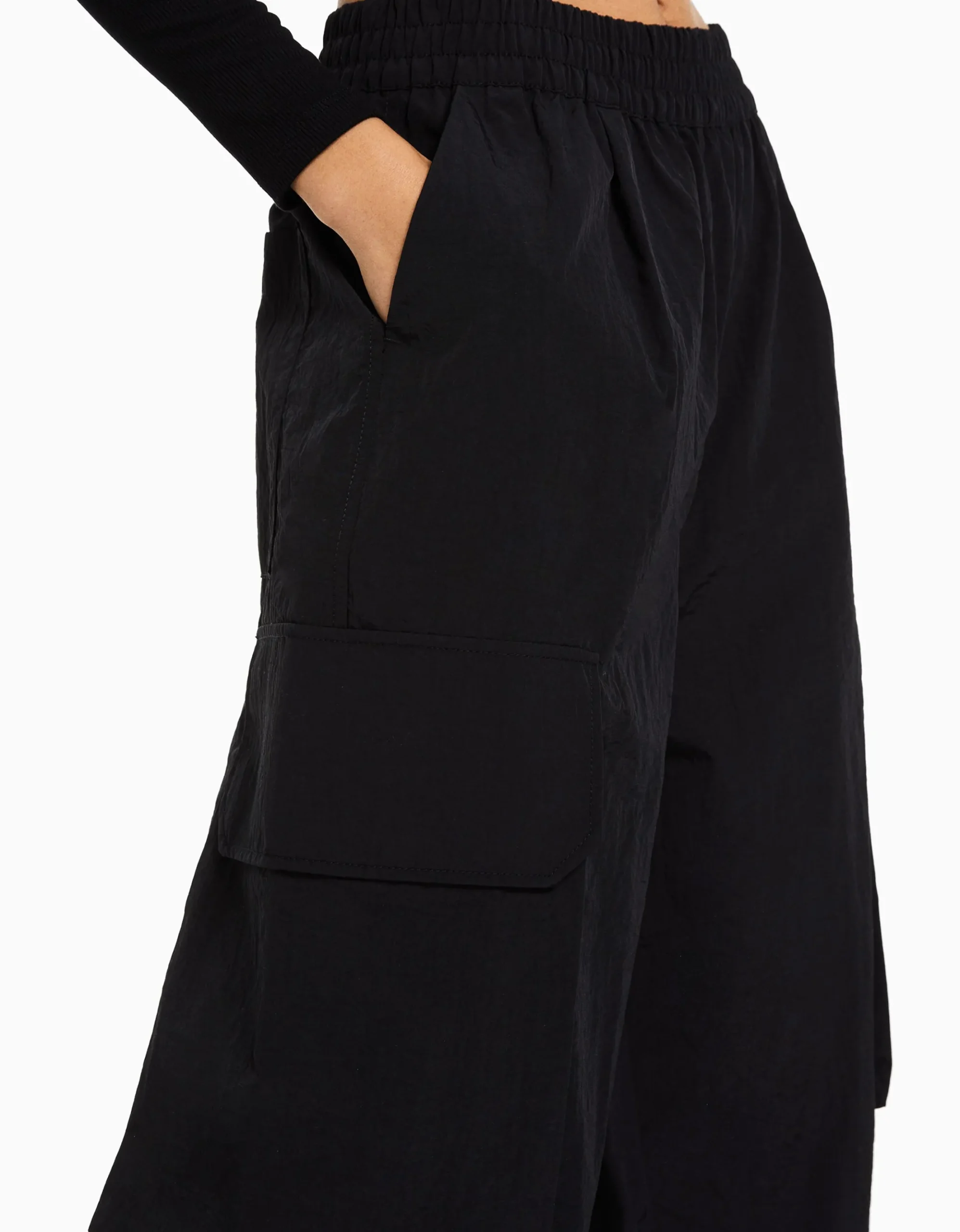 FEMME BERSHKA Vêtements*Pantalon jogger cargo poches effet nylon