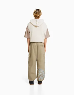 HOMME BERSHKA Vêtements*Pantalon jogger coton brodé