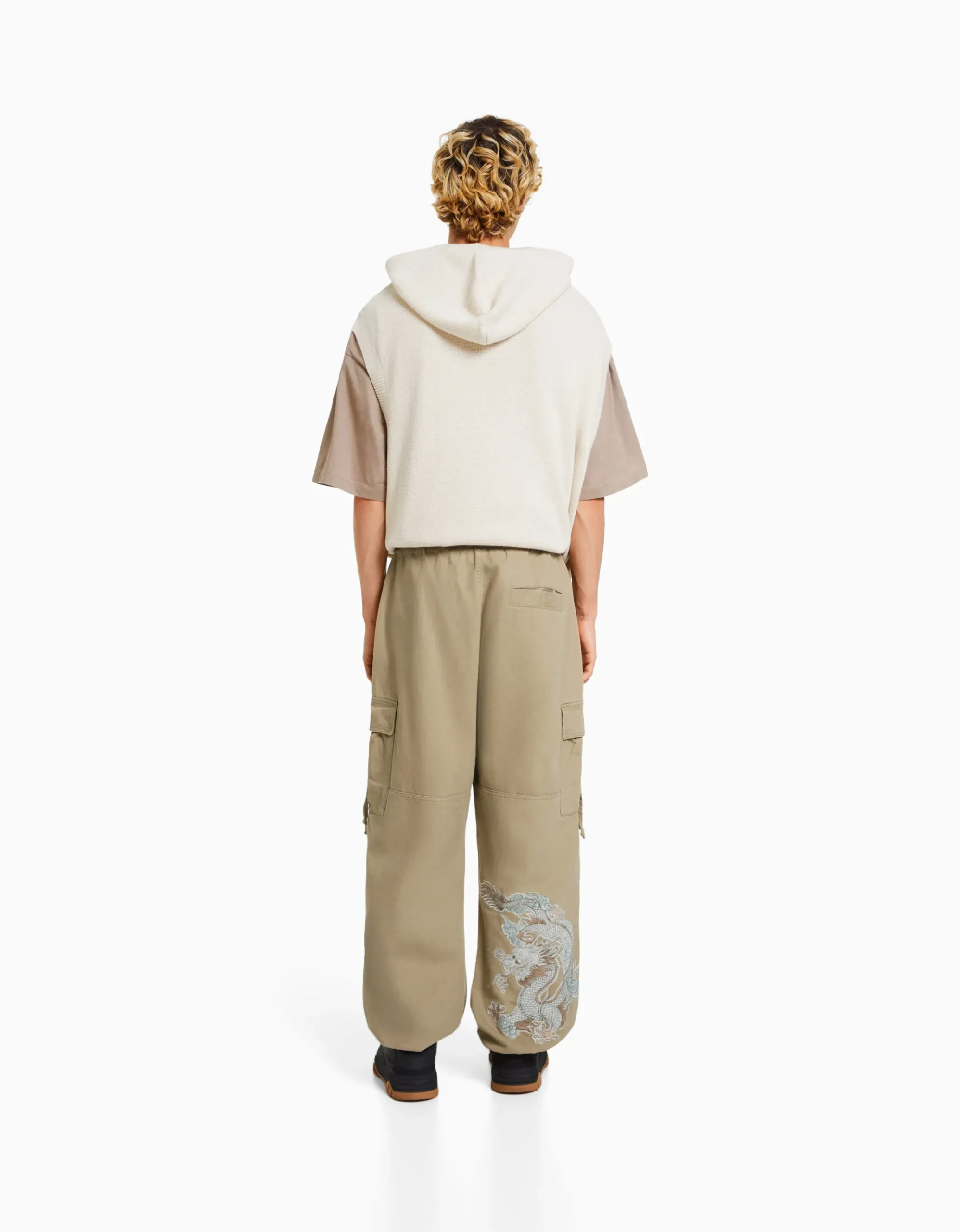 HOMME BERSHKA Vêtements*Pantalon jogger coton brodé