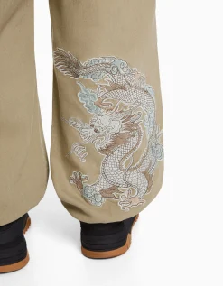 HOMME BERSHKA Vêtements*Pantalon jogger coton brodé