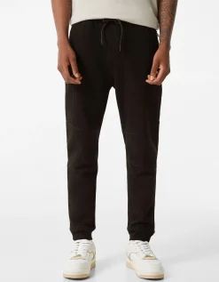 HOMME BERSHKA Pantalons et jeans*Pantalon jogger molleton découpes