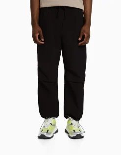HOMME BERSHKA Pantalons*Pantalon jogger parachute technique