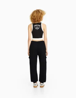FEMME BERSHKA Pantalons*Pantalon molleton poches