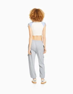 FEMME BERSHKA Pantalons*Pantalon molleton poches