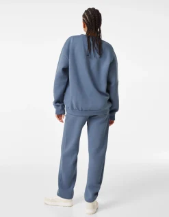 FEMME BERSHKA Pantalons*Pantalon molleton wide leg