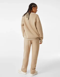 FEMME BERSHKA Pantalons*Pantalon molleton wide leg
