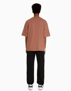 HOMME BERSHKA Pantalons et jeans*Pantalon parachute molleton poche fermeture Éclair