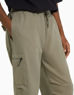 HOMME BERSHKA Pantalons*Pantalon parachute molleton poche fermeture Éclair