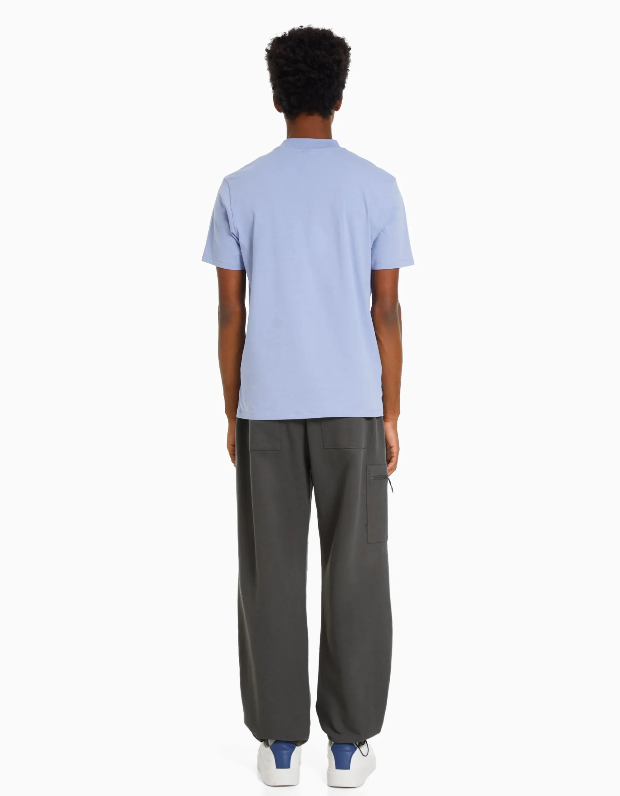HOMME BERSHKA Pantalons et jeans*Pantalon parachute molleton poche fermeture Éclair