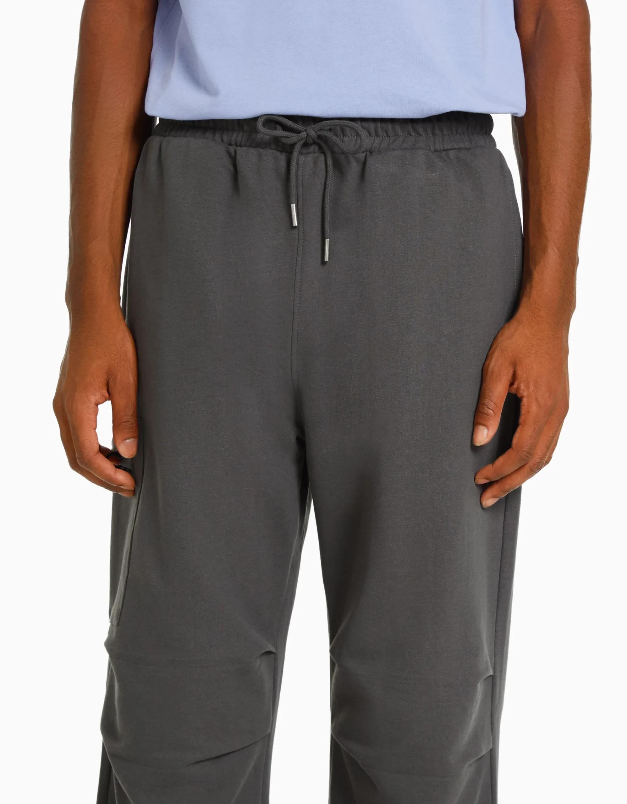 HOMME BERSHKA Pantalons et jeans*Pantalon parachute molleton poche fermeture Éclair