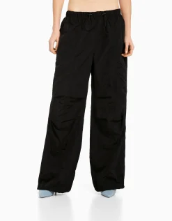 FEMME BERSHKA Vêtements*Pantalon parachute nylon