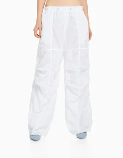 FEMME BERSHKA Vêtements*Pantalon parachute nylon