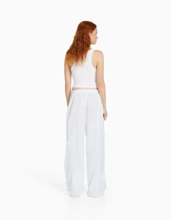 FEMME BERSHKA Vêtements*Pantalon parachute nylon