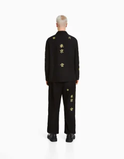 HOMME BERSHKA Collaborations®*Pantalon parachute TOKYO REVENGERS