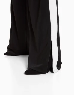 FEMME BERSHKA Vêtements*Pantalon straight bande latérale