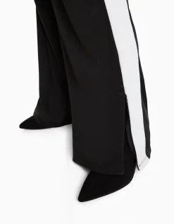FEMME BERSHKA Vêtements*Pantalon straight bande latérale