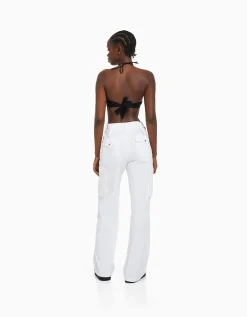 FEMME BERSHKA Vêtements*Pantalon straight cargo réglable