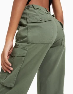 FEMME BERSHKA Vêtements*Pantalon straight cargo réglable