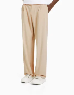 HOMME BERSHKA Pantalons et jeans*Pantalon tailleur semi-jogger wide