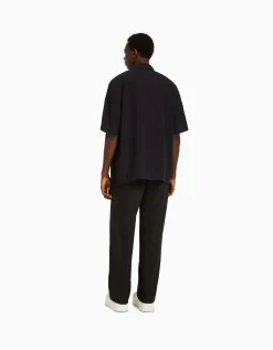 HOMME BERSHKA Pantalons et jeans*Pantalon tailleur semi-jogger wide
