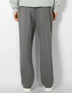 HOMME BERSHKA Pantalons et jeans*Pantalon tailleur semi-jogger wide