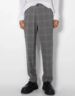 HOMME BERSHKA Pantalons et jeans*Pantalon tailoring carreaux