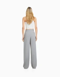 FEMME BERSHKA Pantalons*Pantalon tailoring dad fit