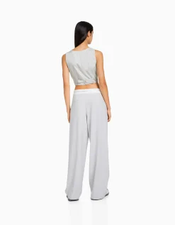 FEMME BERSHKA Pantalons*Pantalon tailoring imprimé