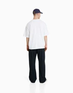 HOMME BERSHKA Pantalons*Pantalon tailoring rayures
