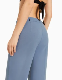 FEMME BERSHKA Basiques*Pantalon tailoring wide leg passants