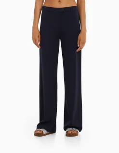 FEMME BERSHKA Basiques*Pantalon tailoring wide leg passants