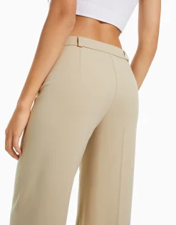 FEMME BERSHKA Basiques*Pantalon tailoring wide leg passants