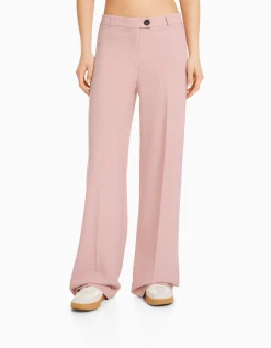 FEMME BERSHKA Basiques*Pantalon tailoring wide leg passants