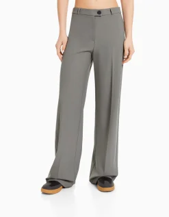 FEMME BERSHKA Basiques*Pantalon tailoring wide leg passants