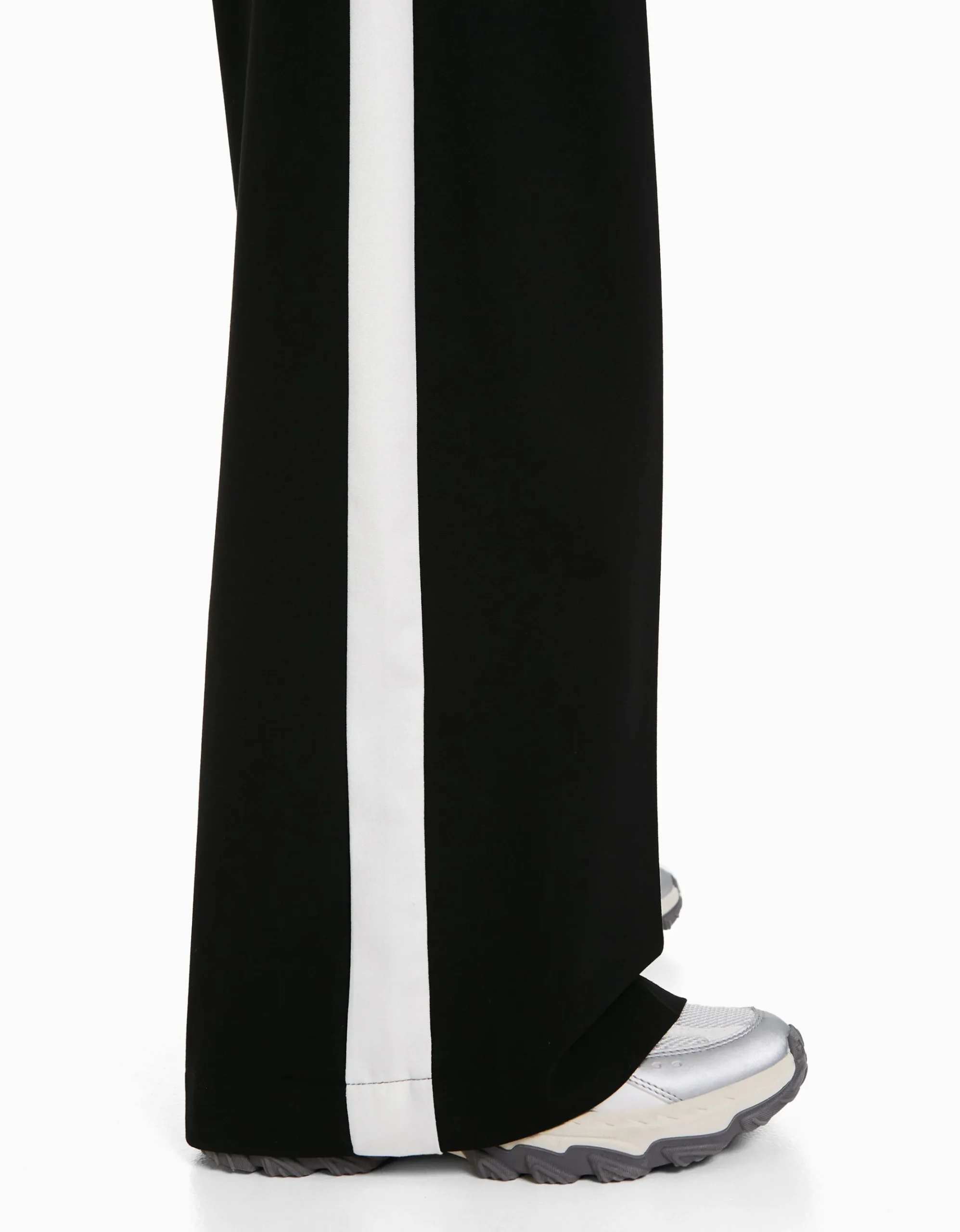 FEMME BERSHKA Pantalons*Pantalon tailoring wide leg bande latérale