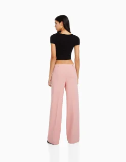 FEMME BERSHKA Pantalons*Pantalon tailoring wide leg passants