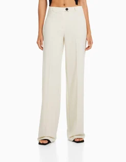 FEMME BERSHKA Pantalons*Pantalon tailoring wide leg passants
