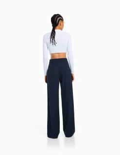 FEMME BERSHKA Pantalons*Pantalon wide leg passants
