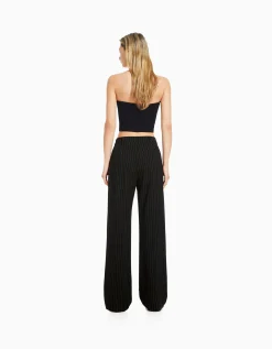 FEMME BERSHKA Pantalons*Pantalon wide leg passants