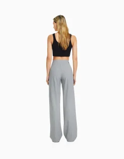 FEMME BERSHKA Pantalons*Pantalon wide leg passants