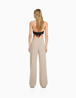 FEMME BERSHKA Tailleurs*Pantalon wide leg passants