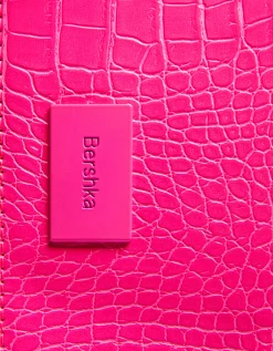 FEMME BERSHKA Tout voir*Porte-cartes plaque gravure imprimé animal
