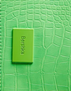 FEMME BERSHKA Tout voir*Porte-cartes plaque gravure imprimé animal