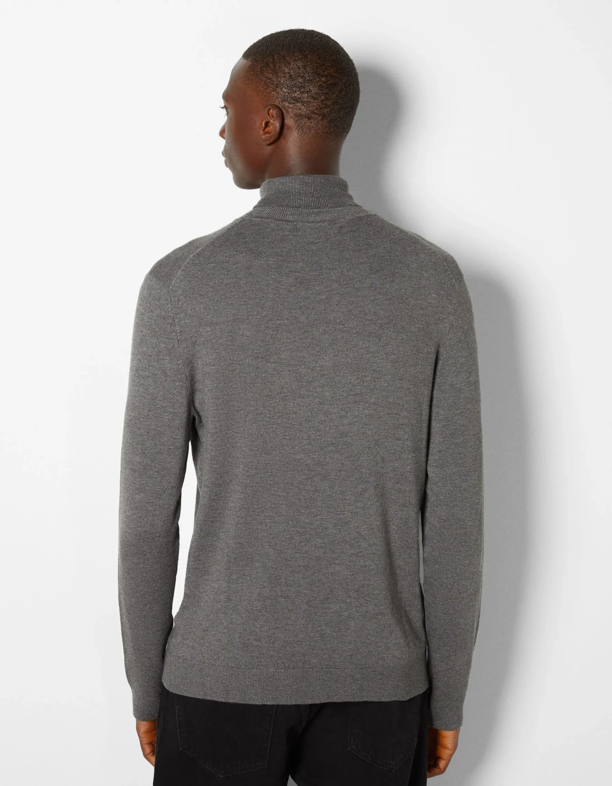 HOMME BERSHKA Pulls et gilets*Pull bord-côte col roulé