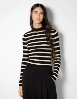 FEMME BERSHKA Pulls*Pull bord-côte col roulé