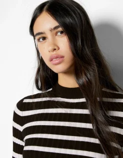 FEMME BERSHKA Pulls*Pull bord-côte col roulé