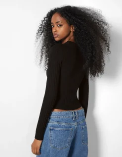 FEMME BERSHKA Pulls*Pull bord-côte col roulé
